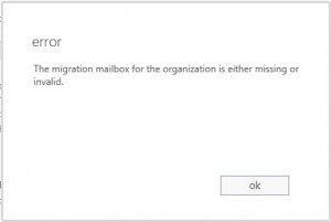migration mailbox error message